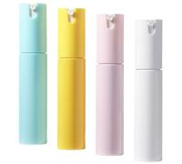 Amosfun 4pcs 30ml Refillable Spray Bottles Set, Pastel Travel Dispensing Bottles for Perfume, Lotion, and Cosmetics with Leak-resistant Plastic, Portable for Home and Travel