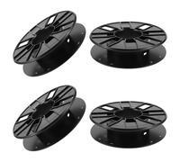 Amosfun 4pcs 3D Printer Filament Spool Holder Set 0.25kg Black Hollow Wire Storage Reel for Filament Spools Compatible 3D Printing Materials