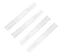 Amosfun 4pcs 5ml Empty Lip Gloss Tubes with Brush and Pen Applicator for Personal and Professional Use, White Plastic Refillable Concealer and Nail Oil Pens