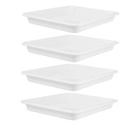 Amosfun 4Pcs Acid and Alkali Resistant Laboratory Storage Tray Set Leakproof Chemical Experiment Trays for Lab Samples and Teaching Supplies