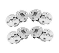 Amosfun 4pcs Adjustable Cabinet Door Hidden Hinge Silver Large Flush Mount Space Saving Mechanism for Kitchen Cabinets and Tables Optimized for Spaces