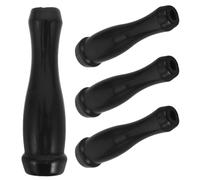 Amosfun 4pcs Black Wood Stove Handle Replacement for Fireplace Door Pull, Anti-Scald Plastic Knobs, Boiler Accessory Handles for Home Fire Screens and Wood Burning Stove