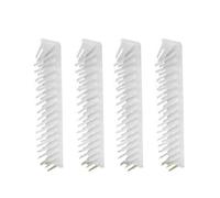 Amosfun 4pcs Cat Grooming Brush Set White Plastic Removable Hair Removal Massage Comb for Cats Practical Corner Scratching Tool for Pet Hairball Control
