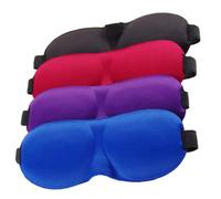Amosfun 4pcs Contoured Sleeping Eye Masks Lightproof Soft Breathable Blindfolds for Men Women Comfortable Sleep Cover Relieves Eye Fatigue Four-Color Purple Black Red Blue