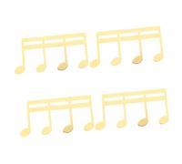 Amosfun 4pcs Convenient Guitar Sheet Page Holder Metal Sheet Music Page Clip Music Score Clip for Piano Score Holder Note Shaped for Stationery and Book