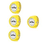 Amosfun 4pcs Decorative Finger Ring Watch for Women Stylish Glitter Ring Timepiece Numbers Design Creative and Unique Accessory for Daily Wear and Special Occasions