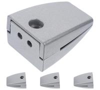 Amosfun 4pcs Desk Partition Clamps Desk Divider Brackets Aluminium Alloy Silver Simple Design Fix Wooden Or Glass Partition Easy Installation for Offices and Schools