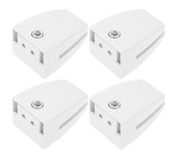 Amosfun 4pcs Desk Partition Support Clip Desktop Privacy Panel Clip White Abs Plastic Multipurpose Use Rust Resistant Office School Glass Partitions