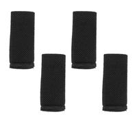 Amosfun 4pcs Elastic Backpack Belt Keepers Webbing Strap Loop Retainers for Outdoor Gear, Black Tactical Waist Belt Fixing Hoops Compatible with Wide Straps