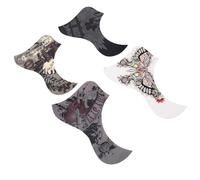 Amosfun 4pcs Guitar Anti-scratch Guard Plate Pickguard Abs Self-adhesive Design Pretty Unique Sticker Protects from Scratch and Dirt for Acoustic Electric Guitar Accessories