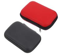 Amosfun 4pcs Guitar Pick Storage Bag with Large Capacity and Smooth Strong Zipper, Eva Material Organizer Case with Hand Strap for Travel and Music Party