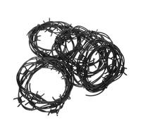 Amosfun 4pcs Halloween Fake Barbed Wire Props Sturdy Iron Wire Garland for Western Party Decorations Lightweight and Portable Barbed Hearts Decor for Haunted Houses and Themed Events