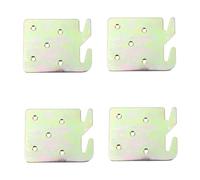 Amosfun 4pcs Heavy Duty Bed Rail Hook Brackets Wood Bed Frame Fittings for King Queen Easy Install Rail Connectors for Posts Headboards Bunk