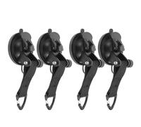 Amosfun 4pcs Heavy Duty Camping Suction Cup Hooks for Window Canopy Tie | Plastic Black Anchor Clips, Easy Installation and Enhanced Stability, for Car Tie down Setups and Outdoor Activities