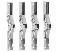 Amosfun 4PCS Heavy Duty Folding Shelf Brackets Solid Cold Rolled Steel Cabinet Hinges with Quiet Smooth Mechanism for Kitchen Cabinet Shelf Hinges Wall Mounted DIY Support for Tables