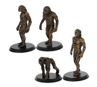 Amosfun 4pcs Human Evolution Models Educational Science Experiment for Realistic Plastic Figures of Australopithecus for Teaching and Imagination Development