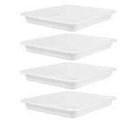 Amosfun 4pcs Laboratory Storage Tray Set, Acid and Alkali Resistant Chemical Experiment Trays for Holding Samples, Teaching Supplies -24 * 18cm