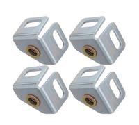 Amosfun 4pcs M8 Threaded Steel Shelf Base Bracket with Nut for Workbench and Standard Shelf Legs, Heavy-duty Endurance and Edge Securement, Suitable for Garages and Warehouses