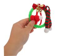 Amosfun 4pcs Mini Christmas Wreaths Small Faux Green Holiday Decor for Kitchen Cabinets Windows Doors Seasonal Indoor Decorations