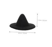 Amosfun 4pcs Miniature Witch Caps DIY Craft Hats for Dolls Small EVA Decorative Halloween Party Supplies Accessories