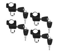 Amosfun 4pcs Motorcycle Helmet Lock with Key Compact Handlebar Padlock for Tubing Anti-Theft Security for Motorbikes Scooters and Bicycles Space-Saving Design for Urban Parking