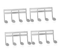 Amosfun 4pcs Music Book Clip Metal Sheet Music Clip Note Book Clamp Page Holder for Score Holder for Practice and Performance