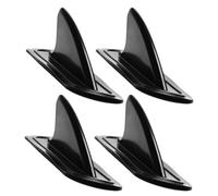 Amosfun 4pcs Paddle Fin Surfboard Accessory PVC Black Detachable Wear-resistant Fin for Surf Boards, Paddle Boards and Kayaks