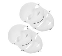 Amosfun 4pcs Paintable White Fox Face Masks Lightweight PVC Blank Animal Masks for DIY Crafts Cosplay Masquerade Party Costume Props Comfortable Fit