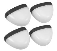 Amosfun 4pcs Plastic Toe Caps for Work Boots Protective Toe Covers for Men and Women Ergonomic Replaceable Safety Shoe Inserts Easy to Clean White
