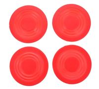 Amosfun 4Pcs Red Round Silicone Coasters Heat Resistant Drink Cup Mats for Home and Bar, Non-Slip Teacup Coaster Set for Dining Table Protection