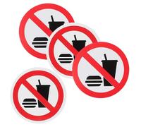 Amosfun 4pcs Safety Labels Warning Stickers 4.7x3.1inch Bold and Professional Design Sturdy Pvc Self-adhesive Material Easy Application for Clean Environment Workshop