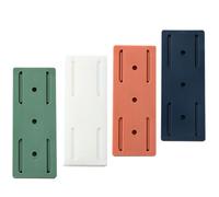 Amosfun 4pcs Self Adhesive Socket Holder Power Strip Organizer Wall Mounted Socket Rack Fast and Easy Installation Abs Material Assorted Color Acrylic and Flat Stainless Steel Suitable