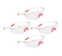 Amosfun 4Pcs Silicone Nose Bridge Safety Glasses Ansi Z87.1 Certified Anti-Scratch Wind Dust Splash Protection Eye Goggles for Construction and Industrial Use