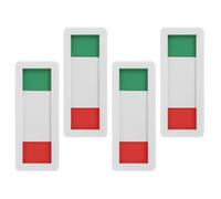 Amosfun 4pcs Slide Door Sign Privacy Indicator 3x7cm White Plastic Vacant Occupied Door Sign for Office Conference Room Bathroom Use