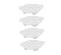 Amosfun 4pcs Snail Plate Porcelain Escargot Dish Baking Plate Snail Shaped Egg Serving Tray Ceramic Deviled Egg Holder Tray for Family Gatherings Dinner Parties Serving Platters