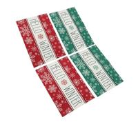 Amosfun 4pcs Snowflake Table Placemats Linen Heat Resistant Xmas Place Mats Multifunctional Hot Dish Pad Teapot Mat Seasonal Christmas Table Decoration