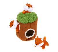 Amosfun 4pcs Squeaky Plush Dog Chewing Plaything Safe Dental Health Plush Material Tree Trunk Design for Play Companion Dogs
