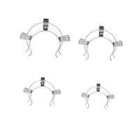 Amosfun 4pcs Stainless Steel Keck Clamps Metal Clips for Glass Ground Joints Laboratory Equipment Heavy Duty Rust-Resistant Clips for Distillation Kits Condensers Flasks