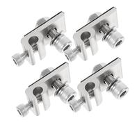 Amosfun 4pcs Stainless Steel Solar Grounding Clips for Photovoltaic Coupling Durable Fixed Wire Clamps for Solar Panel System Stability and Reliable Earth Connection