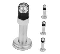 Amosfun 4pcs Stainless Steel Toilet Partition Support Feet Precision-Engineered Cubicle Fittings for Public Restrooms Easy Quick Installation Partition Support Clips for Bathroom Cubicles