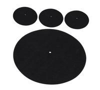 Amosfun 4pcs Vinyl Record Mats Static Felt Turntable Platter Slipmat for Record Player Antislip Protective Mat for Home Studio Use