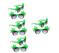 Amosfun 4sets Tropical Decorative Party Glasses Funny Sunglasses for Luau Beach and Birthday Celebrations Lightweight Sturdy Comfortable Costume Props Create Fun Atmosphere at Any 2pcs*4