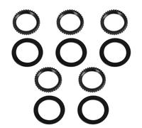 Amosfun 5 Pairs of Metal Electric Guitar Gear Nut Gasket Washers Good Glossiness and Rust Resistance Black Guitar Accessory for Store and Home Use