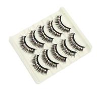Amosfun 5 Pairs Thick Exaggerated False Eyelashes with Diamond Decoration for Party and Fashion Show, Lightweight Comfortable to Wear with Chemical Fiber Hard Stem
