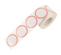 Amosfun 500pcs 2-inch Red Adhesive Kitchen Food Labels Roll, Multi-Function Writable Date Stickers for Jars, Bottles, Pantry Organization and Meal Prep