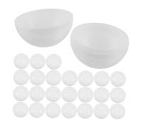 Amosfun 50pcs 4cm White Plastic Openable Raffle Draw Balls Hollow Bingo Candy Party Game Balls for Holiday Events and Prize Draws