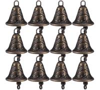 Amosfun 50pcs Alloy Bell Pendants Christmas Craft Bells with Hanging Hole for DIY Jewelry and Wind Chimes Convenient to String Xmas Craft for DIY Crafting Projects