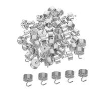 Amosfun 50pcs Chrome Plated Hook Weights Set Each Double Hooked Physics Weights Kit for Science Lab Teaching Mechanical Experiment Calibration Iron Material
