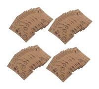 Amosfun 50pcs Corrugated Kraft Paper Cup Sleeves Heat-resistant Insulated Covers for Coffee Tea Hot Drinks Hand Protection Beverage Sleeve