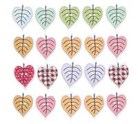 Amosfun 50pcs Decorative Wooden Buttons for Knitting Simple Button Style for DIY Apparel and Crafting Projects Natural Material